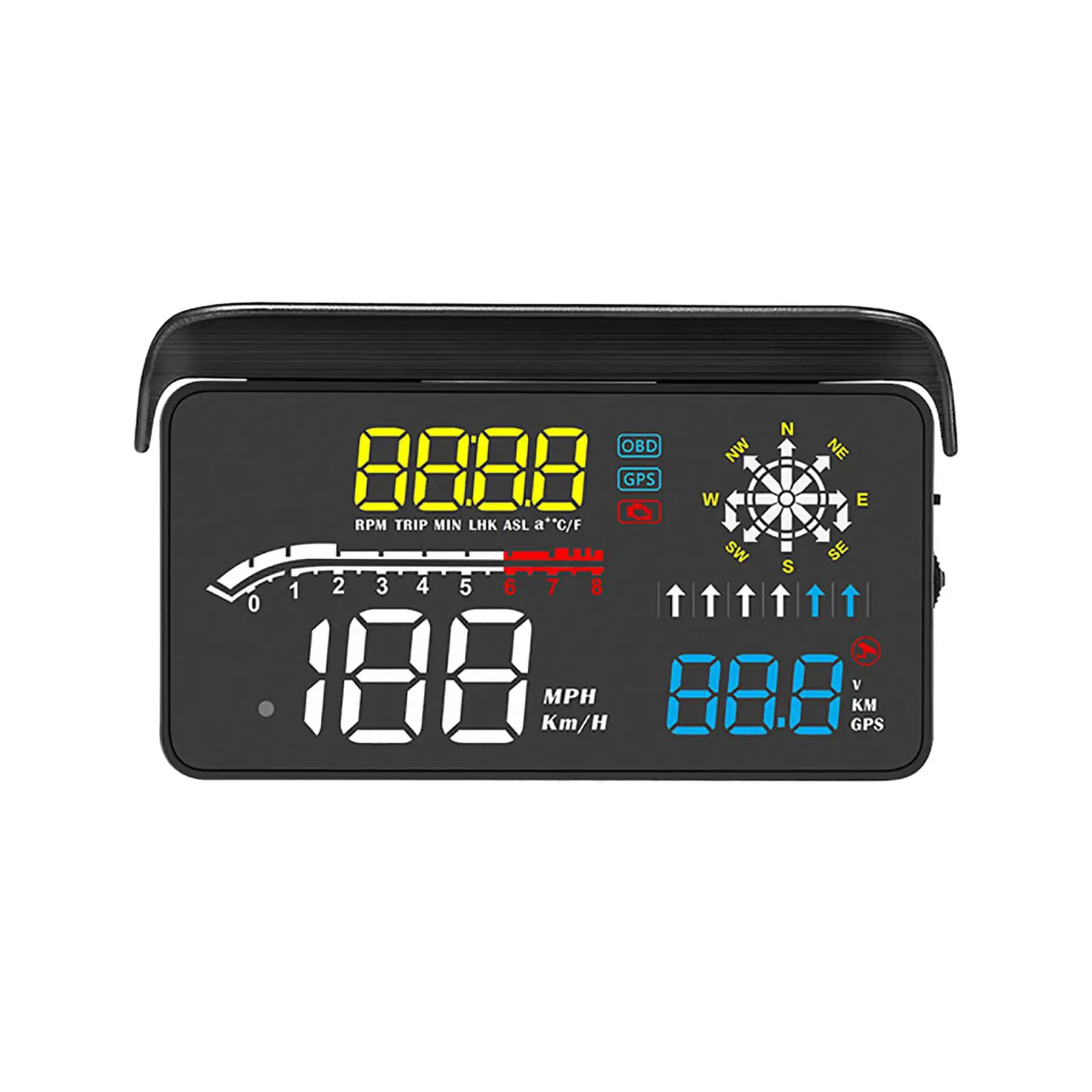 Digital Time Altitude Car HUD Head up Display for All Vehicle
