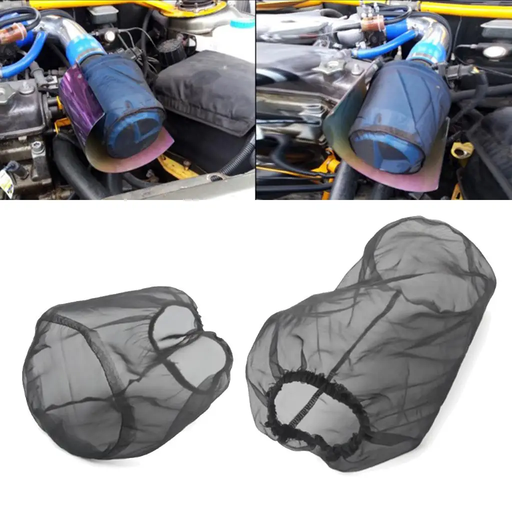 Black Car Protective Dustproof High  Inlet Air Intake Filters Cover Mask