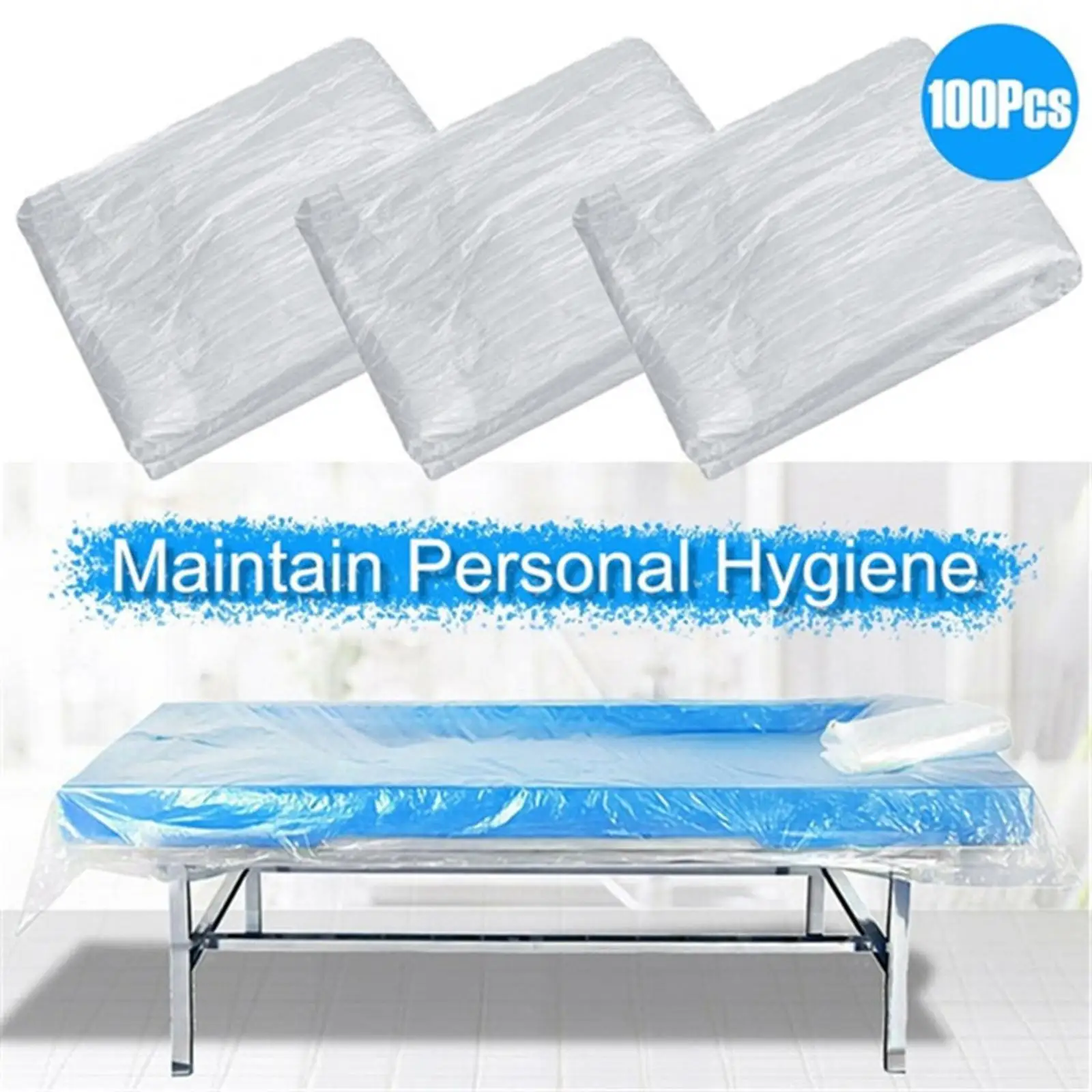 100Pcs Disposable Massage Table Sheets Breathable Transparent Comfortable SPA Bed Sheets for Salon Table Lash bed Salon