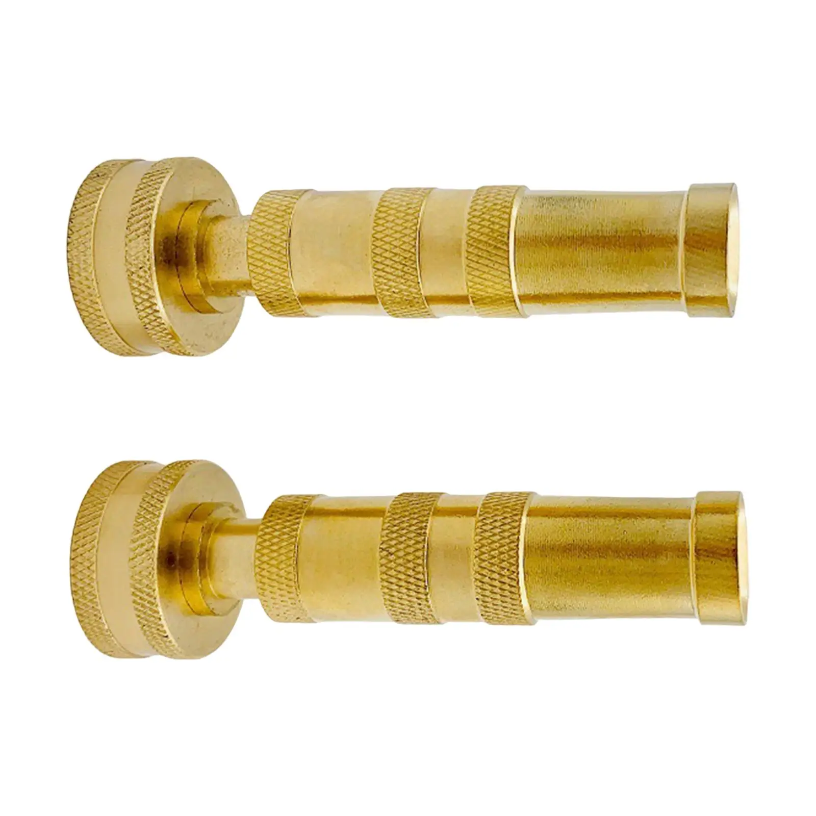 2 Pieces Brass Hose Nozzles Multipurpose 1/2`` Thread Inlet High Pressure Hose Nozzles for Driveway Plant Furniture Siding Lawn