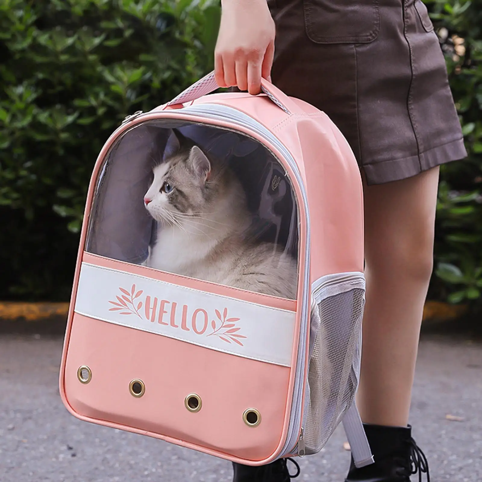  Carrier Backpack dog Travel Bag Front Breathable Carrying for Kitty Hiking up to 17.6lbs Cycling Walking
