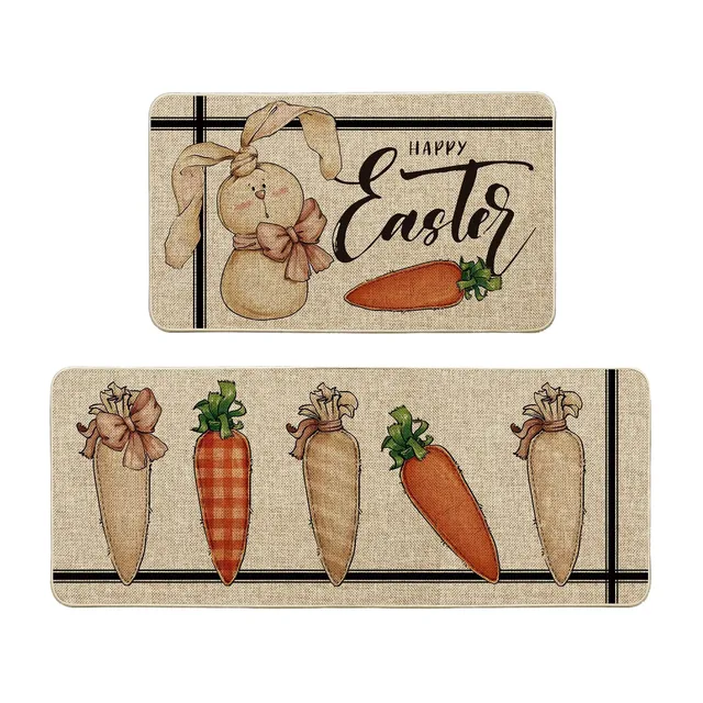 Easter Kitchen Rugs And Mats Set Of 2 Cushioned Anti Fatigue