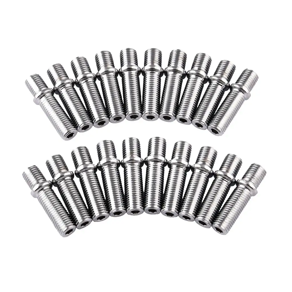20 Pack 50mm Wheel Stud Conversion M5 to M5 Extended Shank Adapter