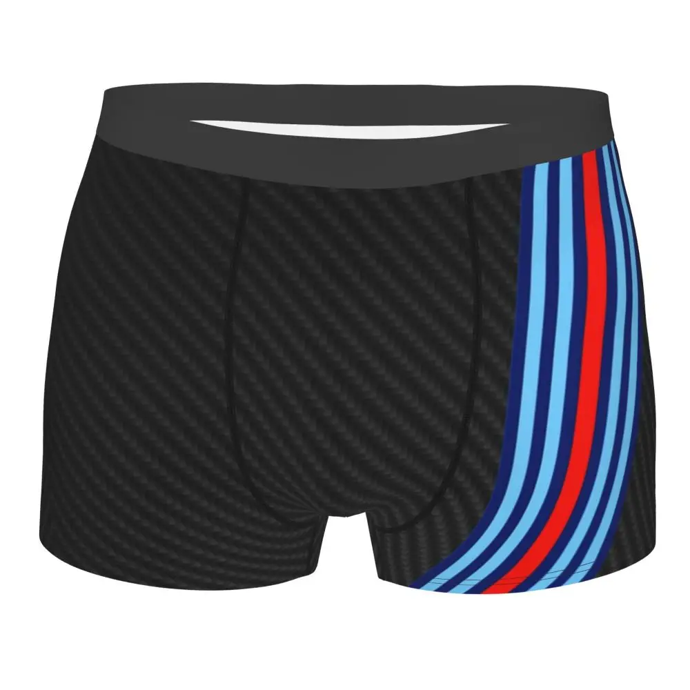 Men Carbon Fiber Racing Stripes Underwear Novelty Boxer Shorts Panties Homme Soft Underpants Plus Size cotton boxer briefs