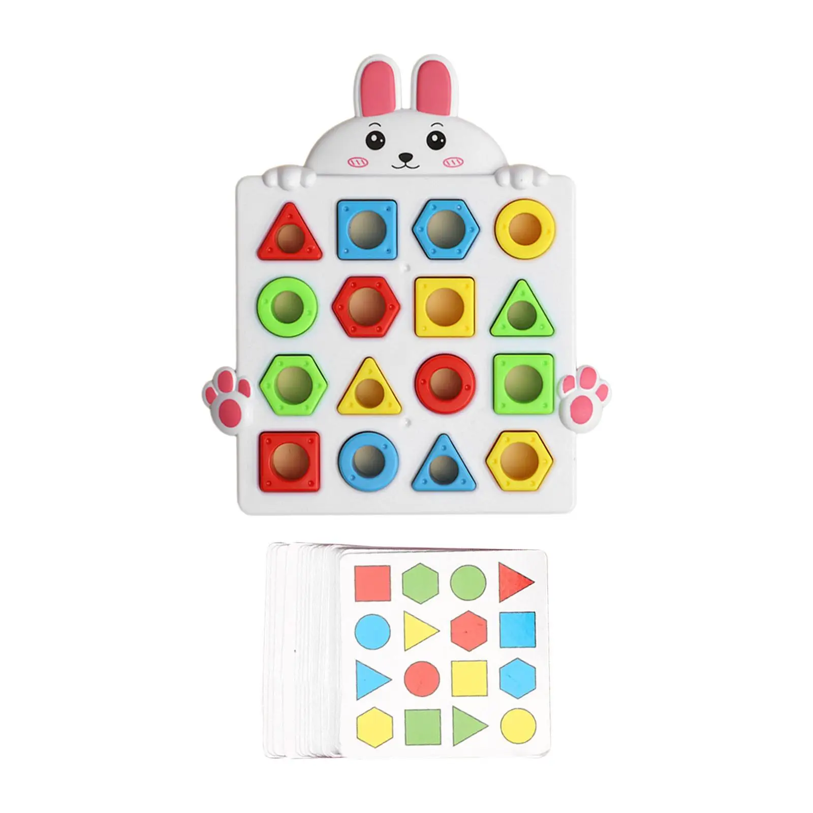 Shape Matching Puzzle Montessori Sensory Toy Shape Busy Board Hand Eye Coordibation Develops Motor Skill for Kids Preschool Gift