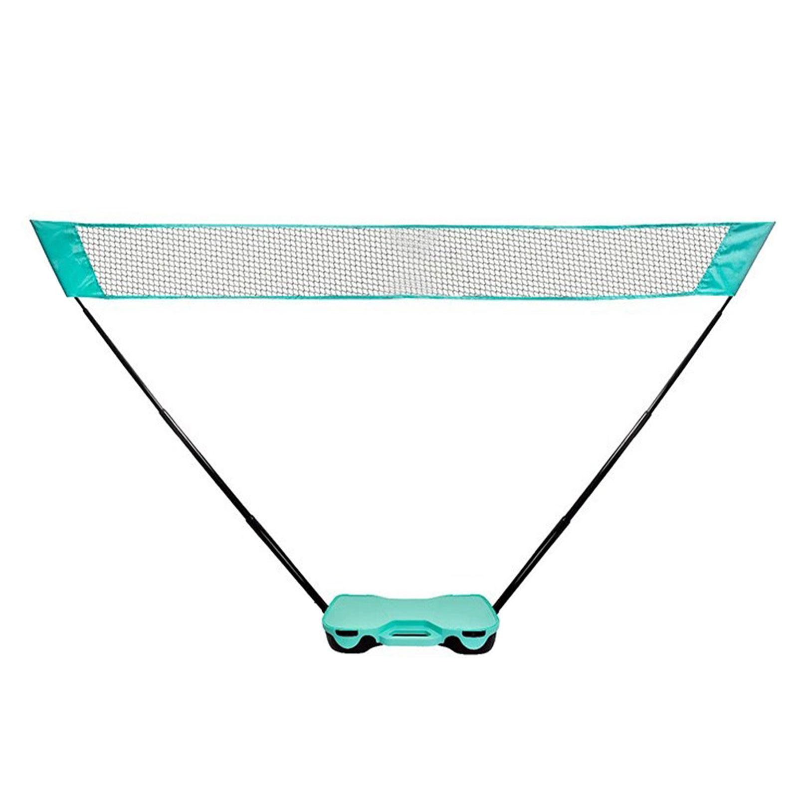 Portable Badminton Net Set Foldable Badminton Mesh Net for Beach