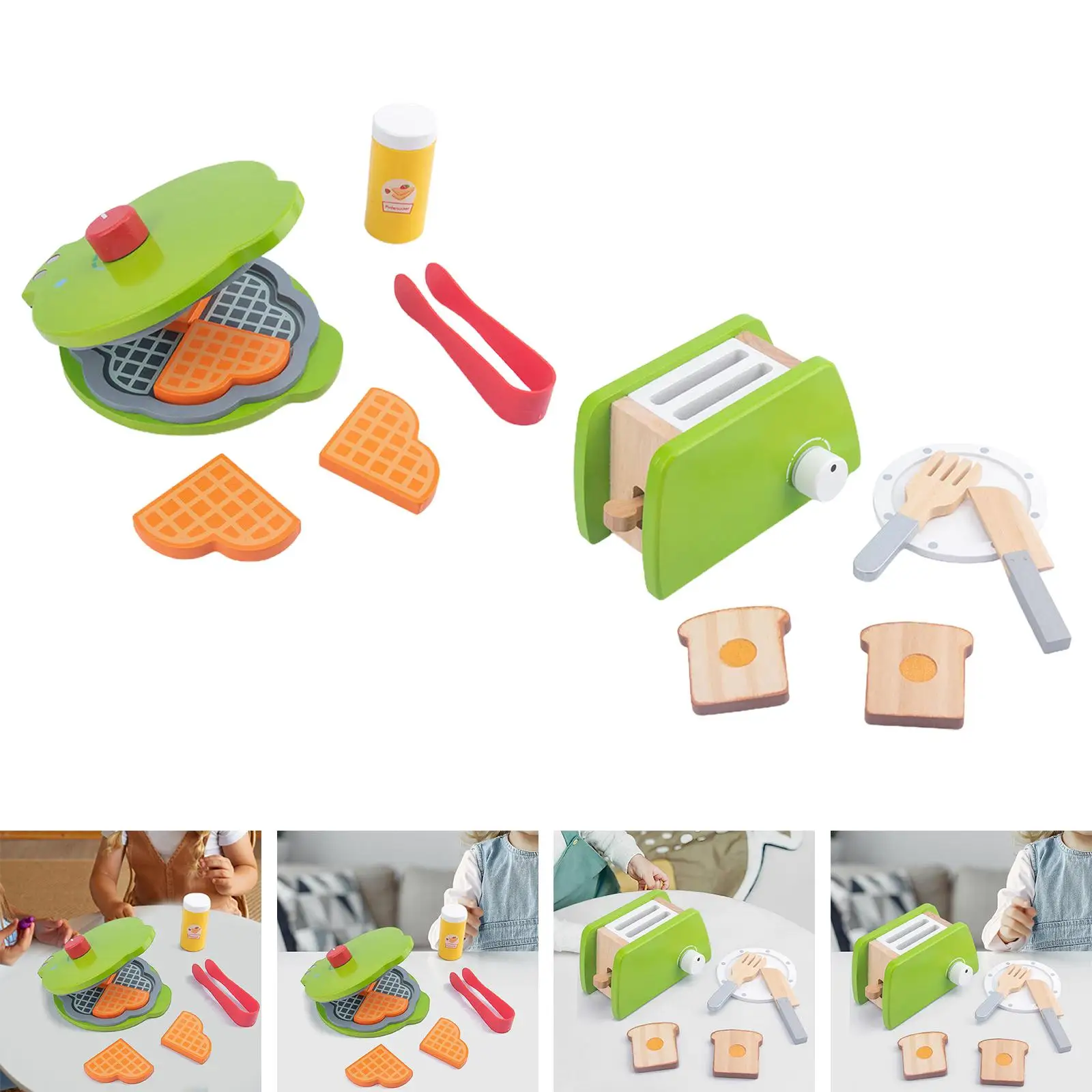 Wooden Food Kitchen Toys Educational Toys for Kids Girls Birthday Gifts