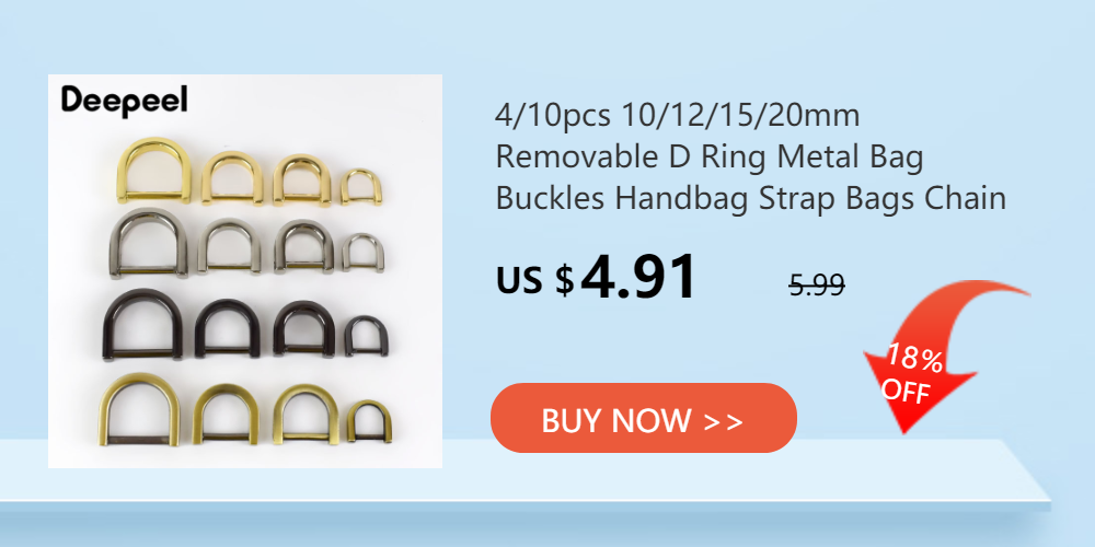5Pcs Detachable Screw D Buckle U Ring Metal Bag Chain Adjuster Hanger Hooks Clasp Handle Connector DIY Bags Hardware Accessories