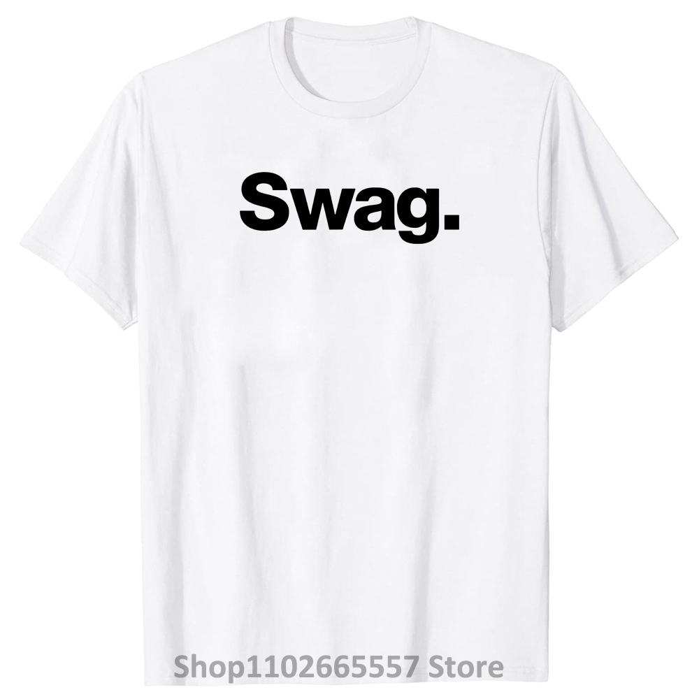 Neuheit Super Das Wort Swag T Shirts Grafik Baumwolle Streetwear Kurzarm Geburtstag Geschenke Sommer Stil T-shirt Herren Kleidung – Detail 3