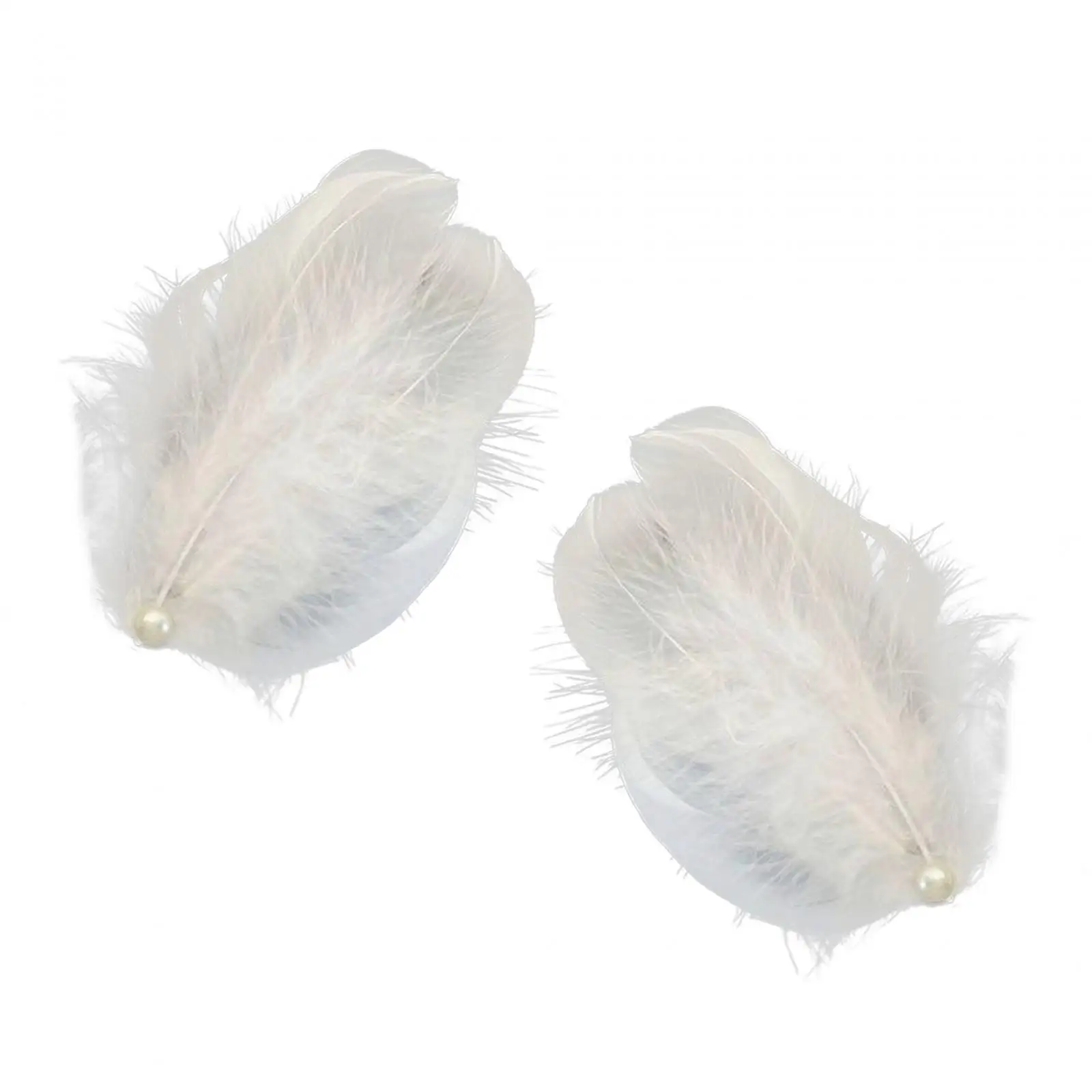 2Pcs Feather Hair Clip Ladies Headdress Hairpin for Festival Party Wedding