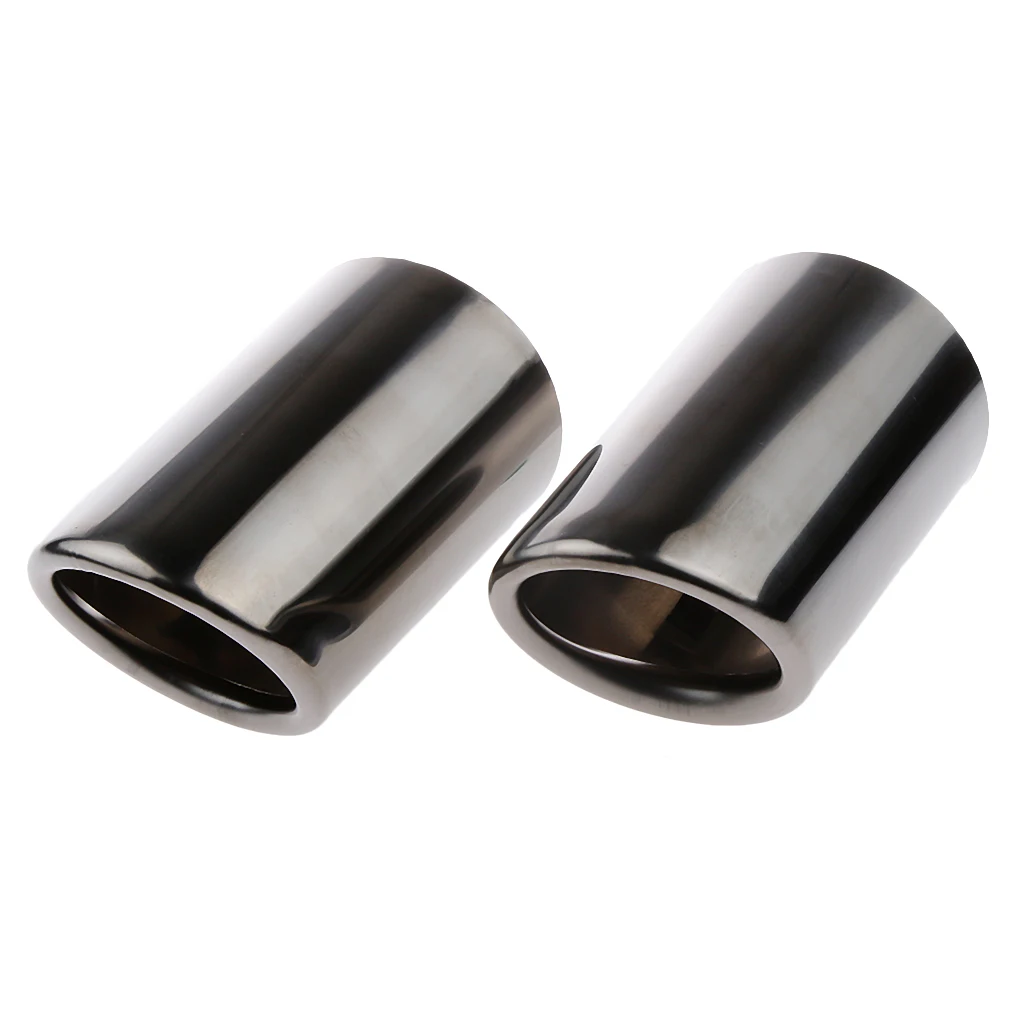 2 Pieces Car Metal Exhaust Rear Tail  Tip Tail  Cover  for A4 Q5 Q3 09