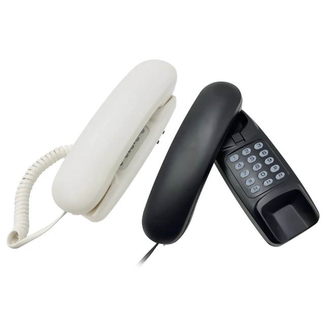 Teléfono con cable, teléfono fijo de escritorio, teléfono fijo montable en  la pared para volver a marcar - AliExpress