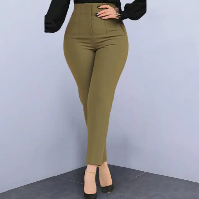 Fashion Colorfast 3D Cutting Pure Color Straight Formal Suit Pants Female  Clothing Suit Pants Women Trousers - AliExpress