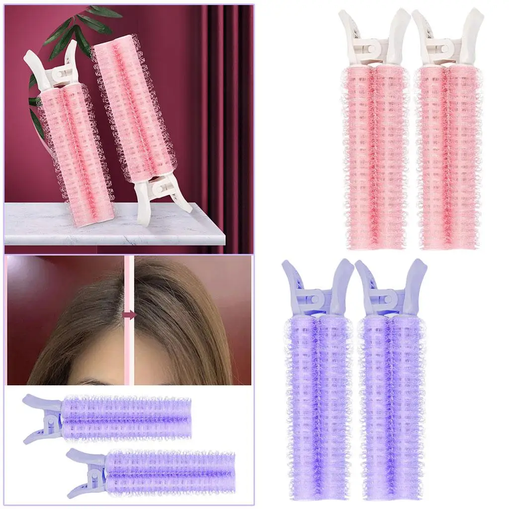 2Pcs Volumizing Hair Clips Natural Plastic Salon Tool Styling Tool Hair Curlers for Hair Styling DIY Vocation Home Travel