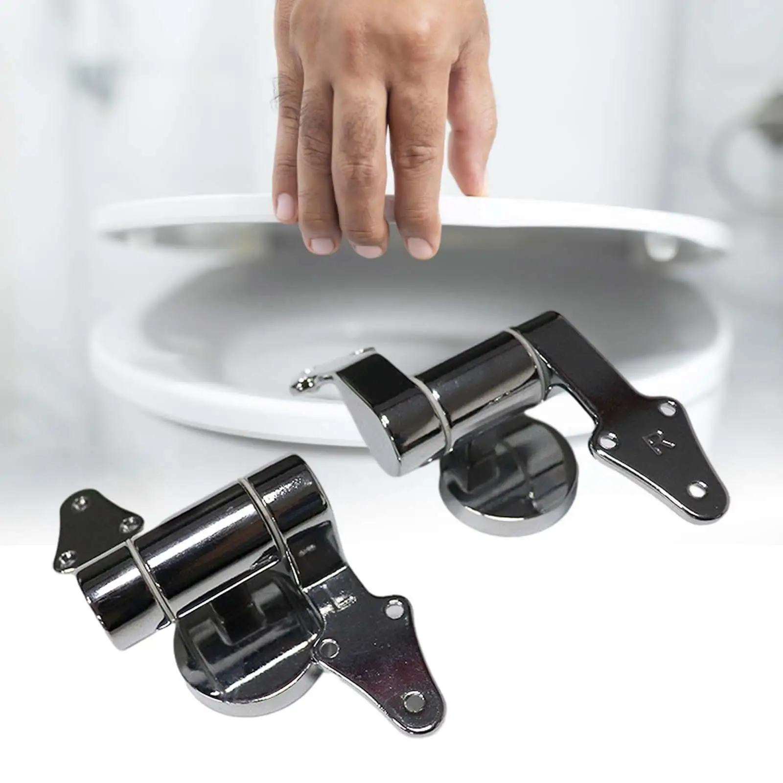 Toilet Seat Hinge Mountings Multipurpose Toilet Top Cover Lid Seat Fixings Adjustable Replacement Hinges for Bathroom Toilet Lid