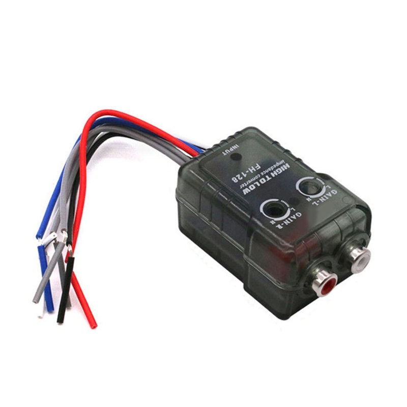High-Performance Car Stereo Speak Hi-Low Converter RCA Adapter Quick-Connection for Auto Car Durable