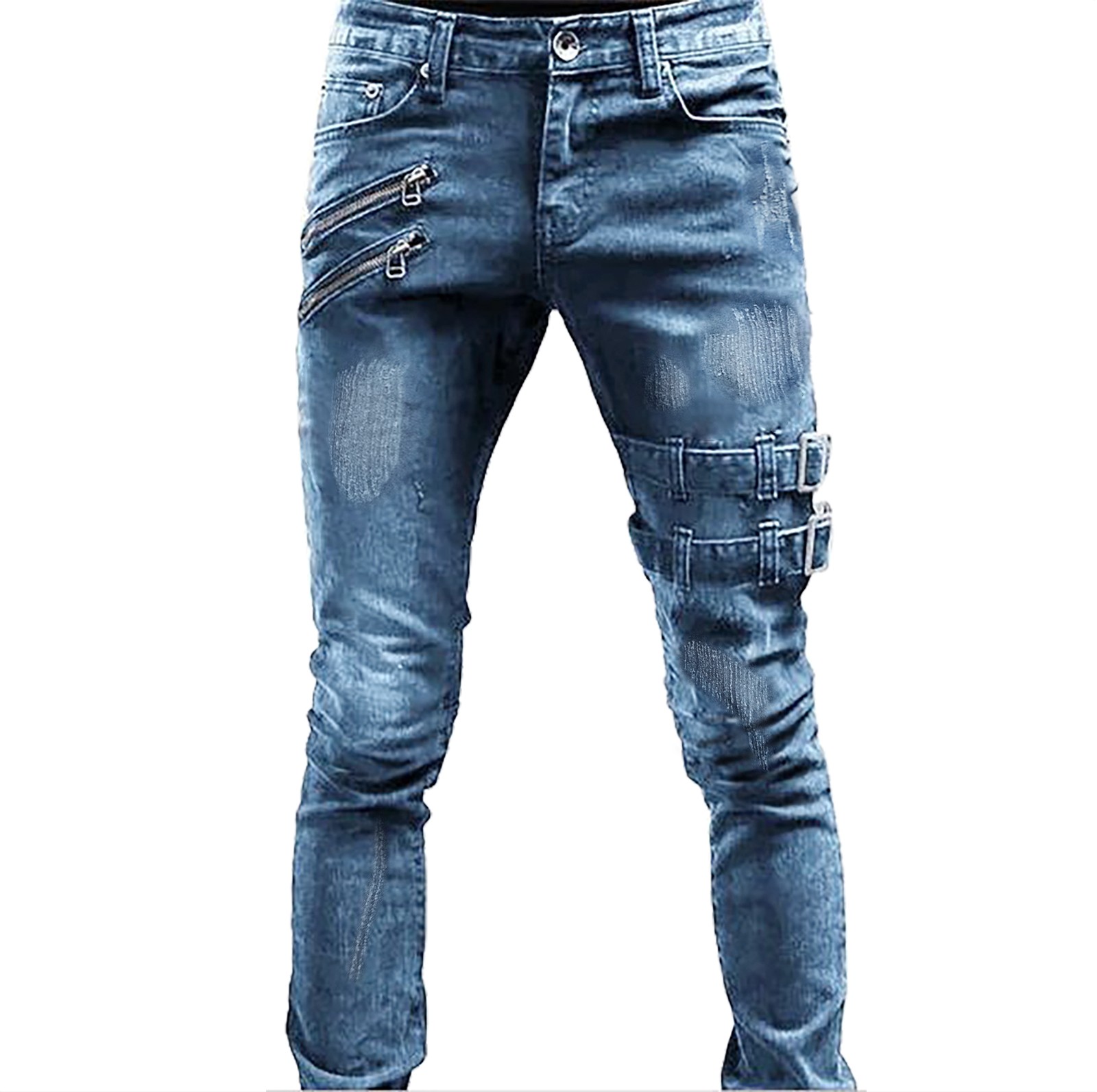 Title 2, Pantaloni da uomo a vita media slim fit jeans s...