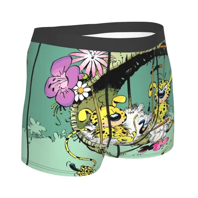 Marsupilami With Family In Nest Boxer Shorts Men 3D Print Male