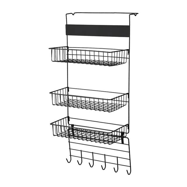 Organizador de despensa para puerta, organizador de metal resistente sobre  la puerta, organizador de puerta de despensa de 6 niveles para una fácil