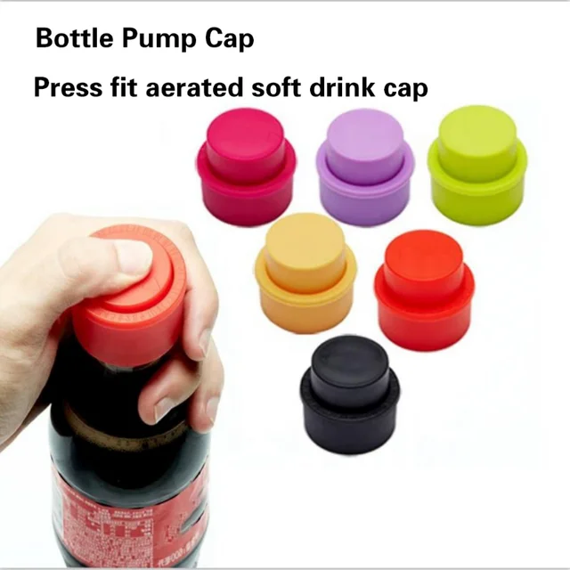 New Vacuum Drink Soda Bottle Stopper Bottle Lid Top Inflatable