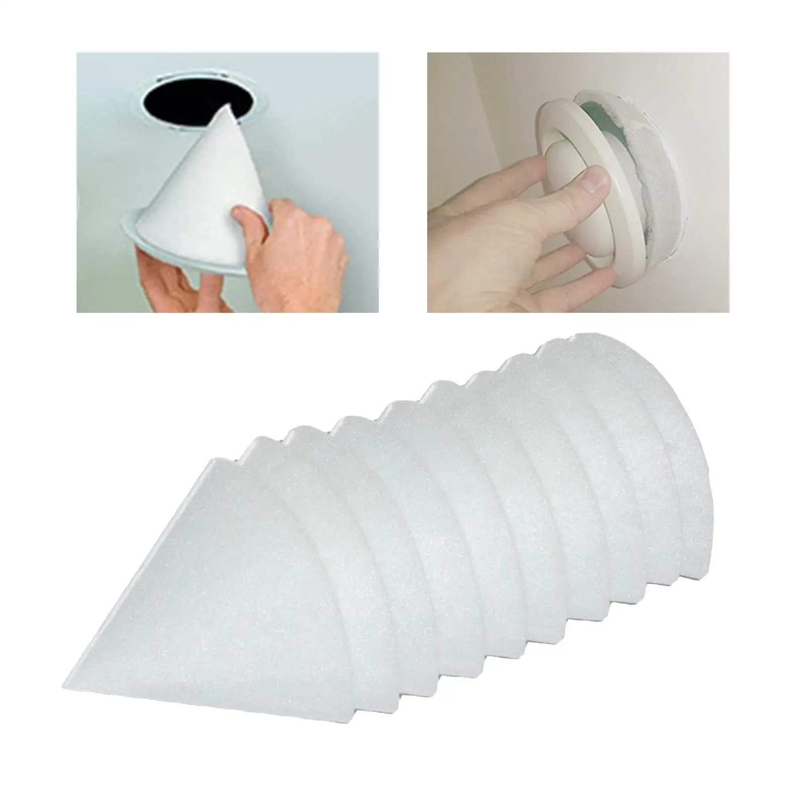 10Pcs Cone Paper Filter Bedrooms Bathroom Kitchen Air Conditioner Filter