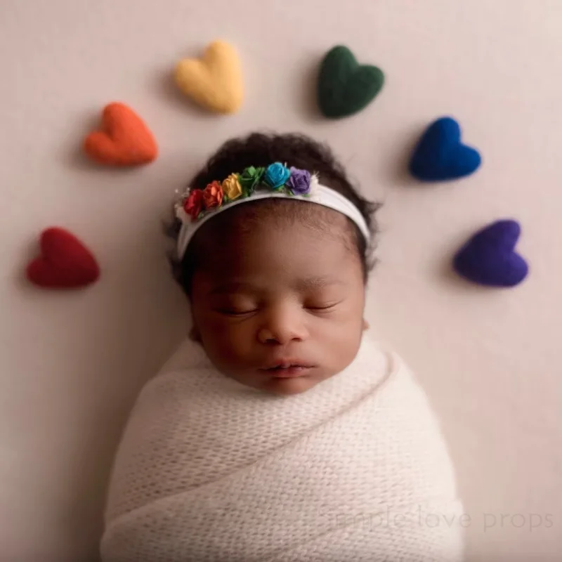 agulha feltro, arco-íris, bebê, amor, coração, PhotoShoot, Studio acessórios