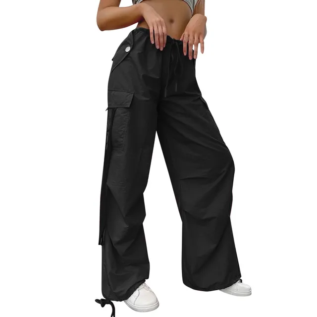 S-XXXL Women Y2k Style Baggy Trousers Oversized Ladies Purple Cargo Pants  Summer Pants Pockets High Waist Loose Streetwear Suit - AliExpress