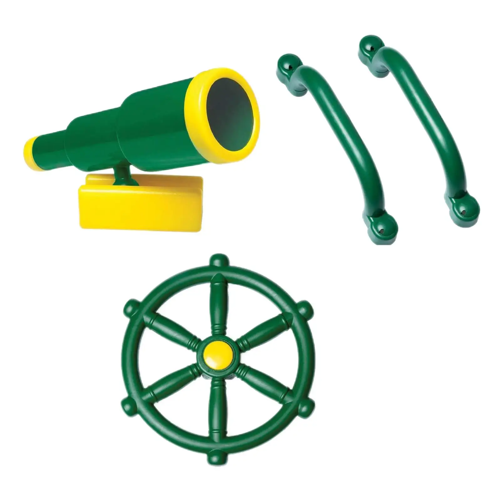 Playground Pirate Telescope + Steering  Handle Bars for Kids Equipment Accessory for Jungle Gym or Swing Set