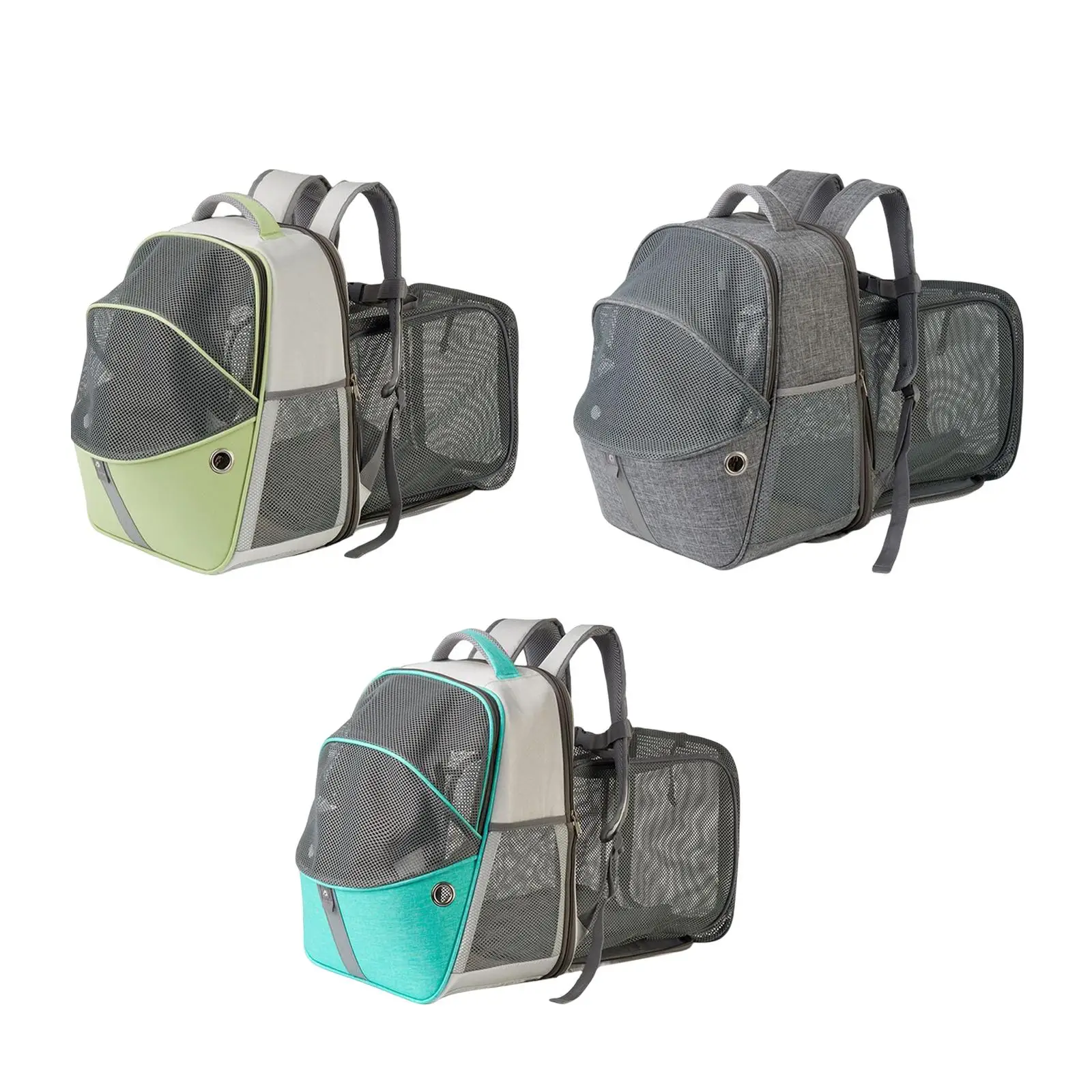 Foldable Cat Backpack Expandable Travel Bag Breathable Pet Carrier Shoulder Bag for Outdoor Traveling Hiking Cat Puppy