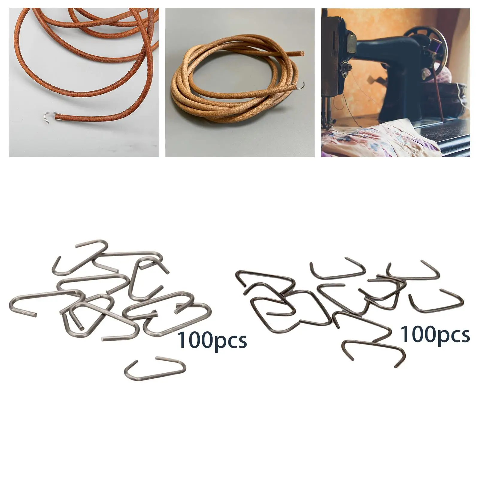 100Pcs Belt Hooks Sewing Machine Parts Treadle Accessories Steel Sewing Machine Belt Hook for Old Style Sewing Machine Jones