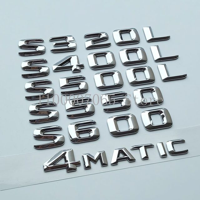 2015 Chrome Letters S320L S400L S500 S500L S550 S600 4Matic Top ABS Emblem  for S Car Trunk Nameplate Logo Sticker - AliExpress