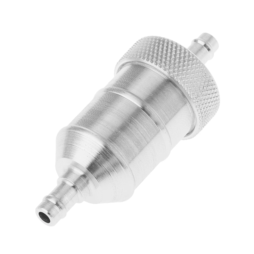 Universal 1/4``6mm Inline  Filter for Motorcycle Dirt Bike ATVSilver