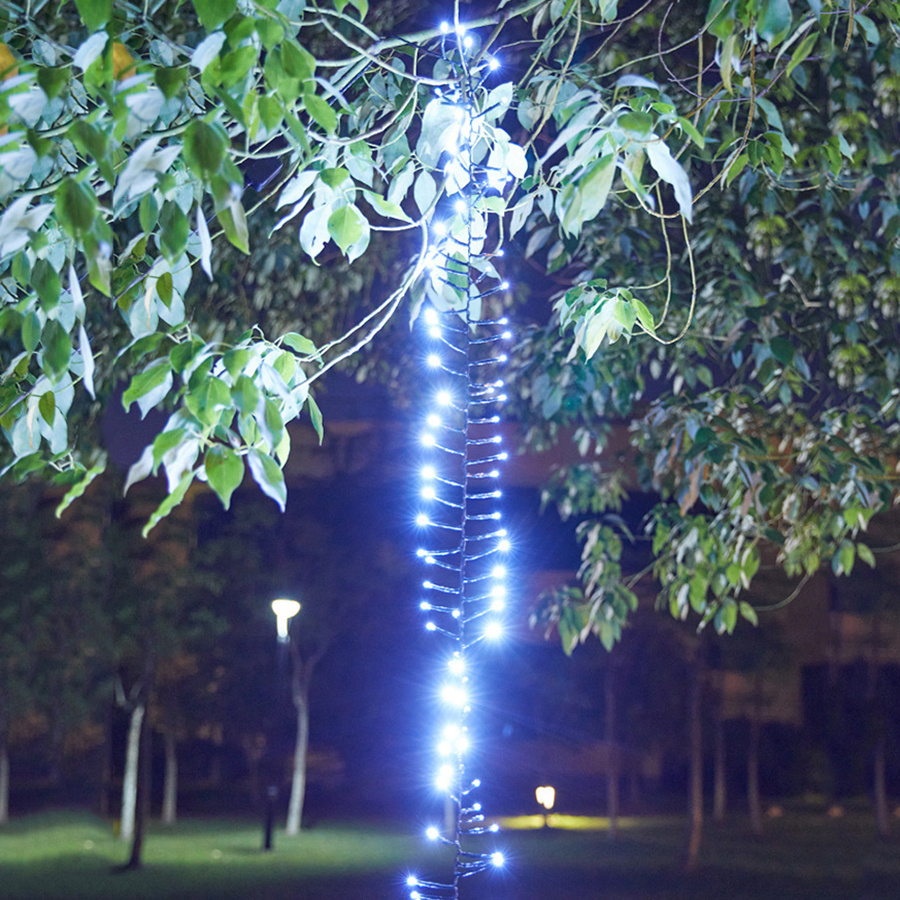 TIRVOSE Outdoor LED Meteor Shower String Light Waterproof Christmas Garland Fairy Light for Party Wedding Garden Tree Decoration