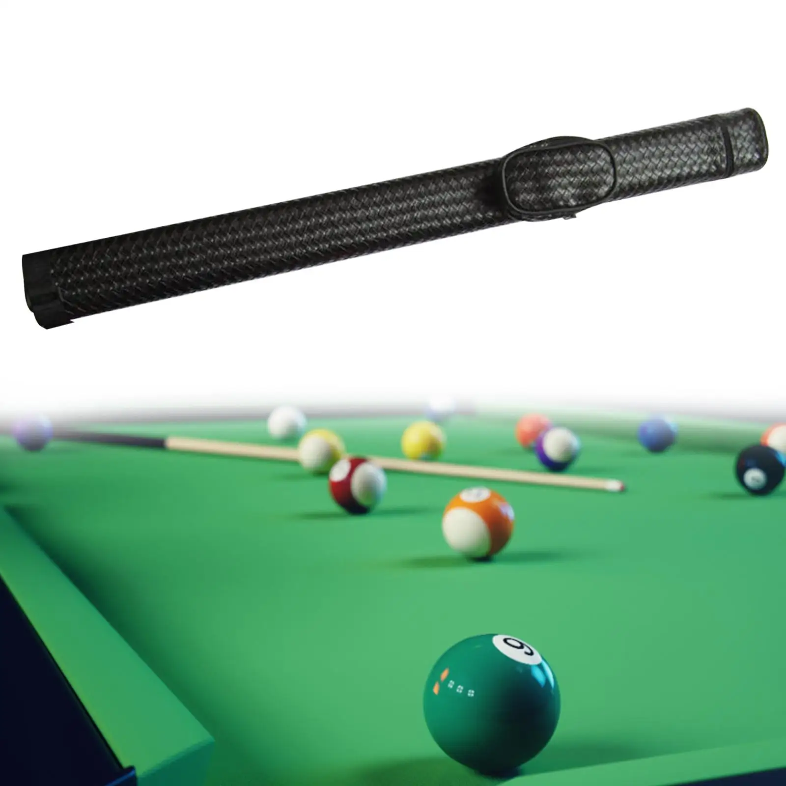 Billiards Pool Cue Case PU Leather Velvet Interior Snooker Cue Storage