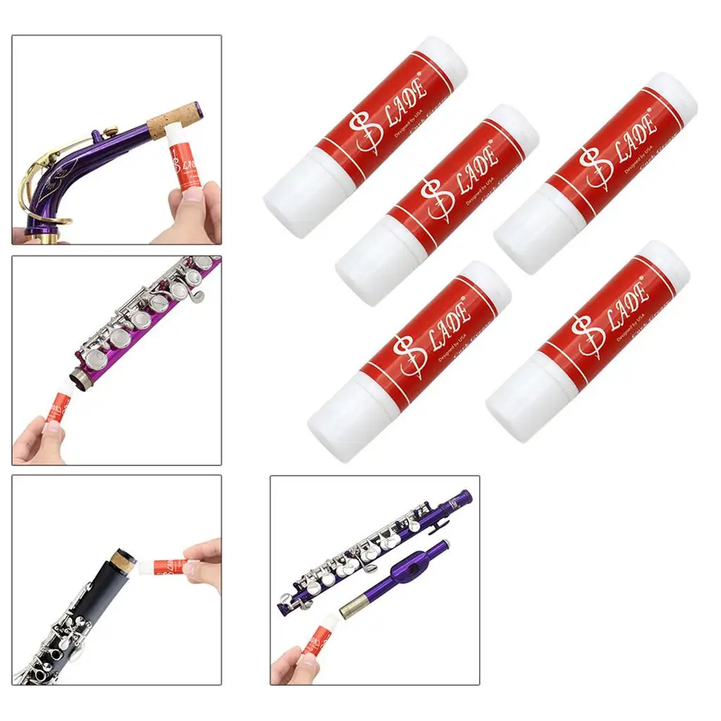 5 Tubes Cork for Clarinet Saxophone Oboe Flute Lubricate Accessories