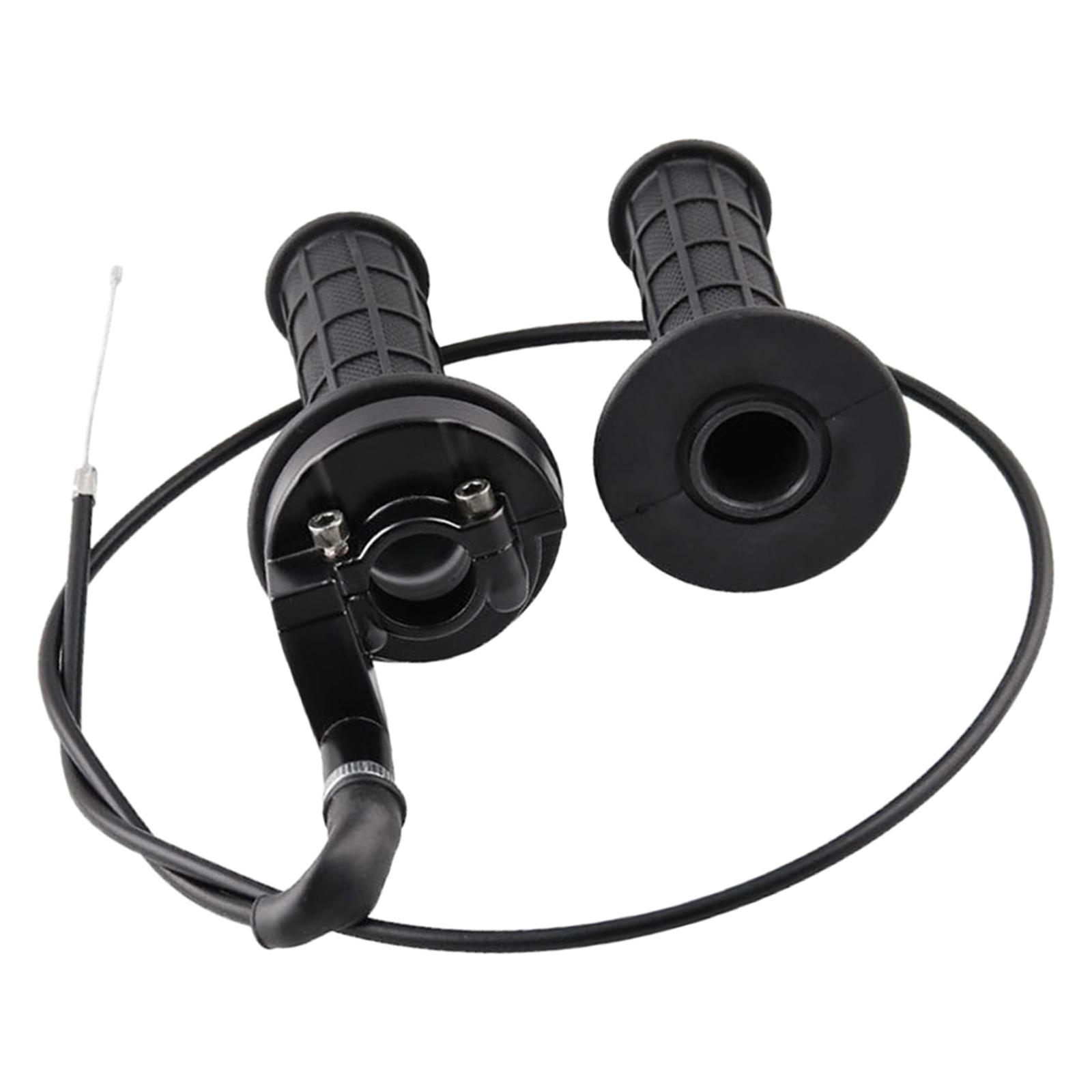 22mm Motorcycle Twist Throttle Handle Grip with Cable Accessories Twist Accelerator Handgrips Kit for 110C-250cc Dirtbikes