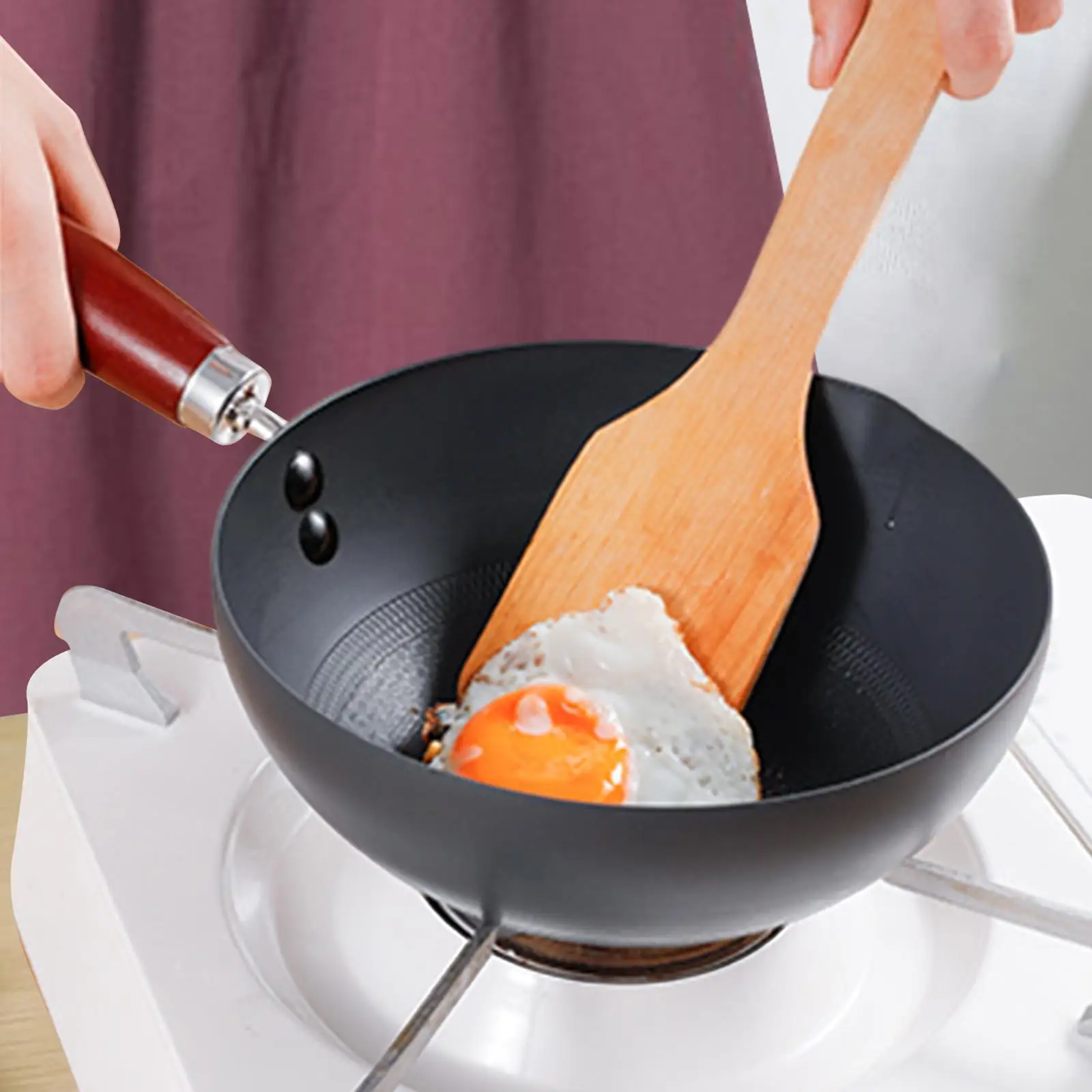 Nonstick Wok with Lid Skillet Omelet Pan Frying Pan Ompatible Cooking Wok with Cover for Induction Cooktop Induction All Stoves