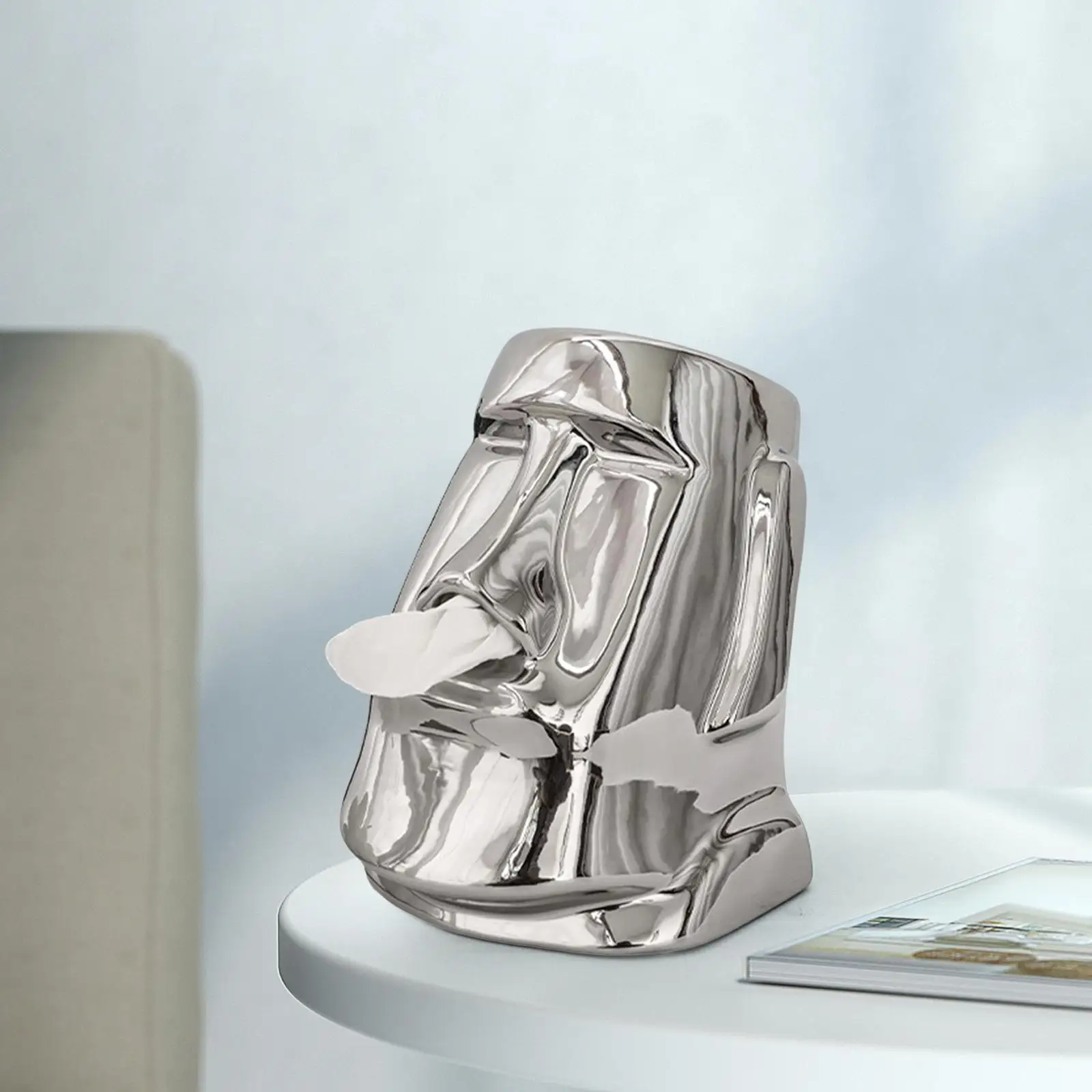 Facial Tissues Container Sculpture Statue Tissue Box for NightStand Dormitory