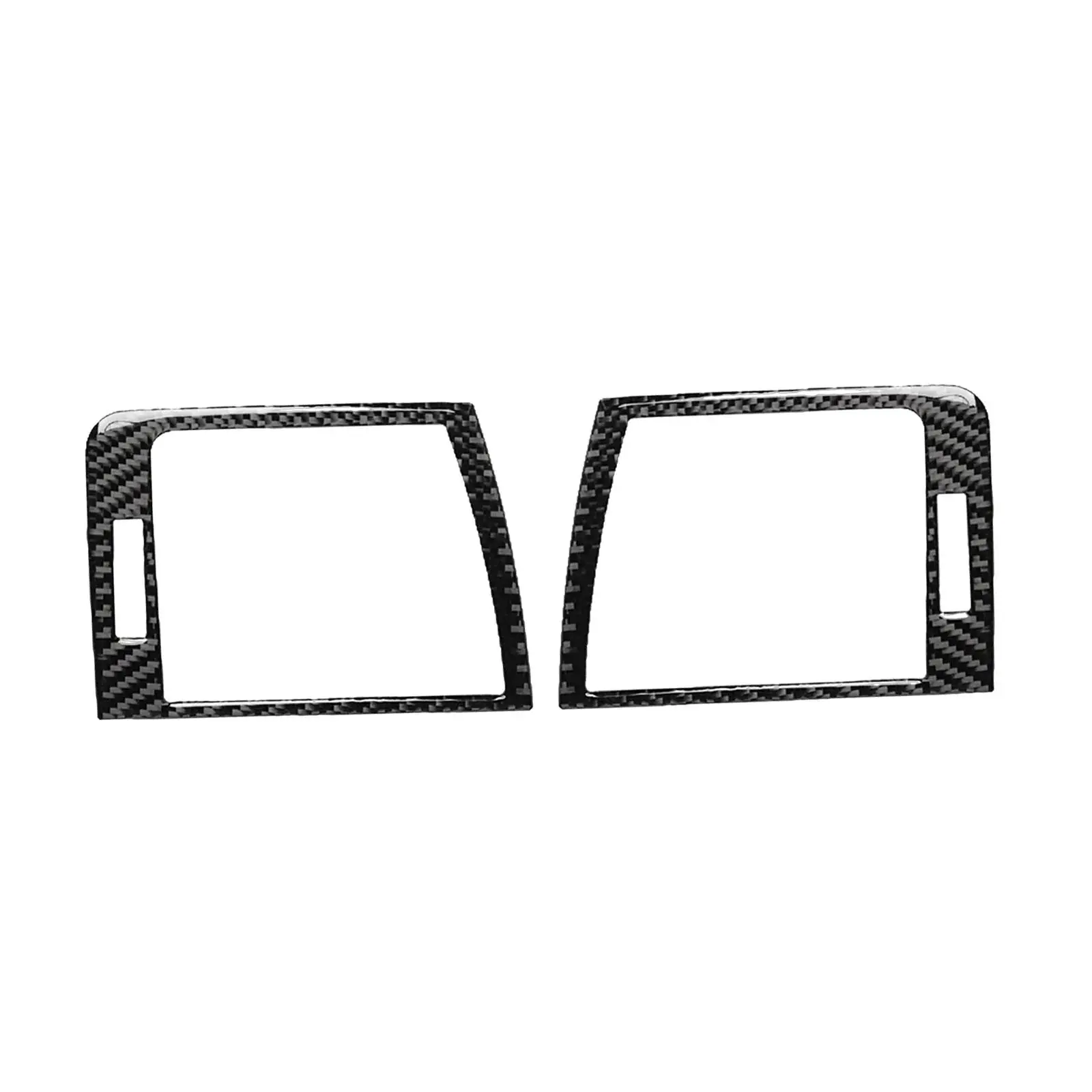 2 Pieces Auto Dashboard Air Vent trim cover Carbon Fiber for   E46 Accessory