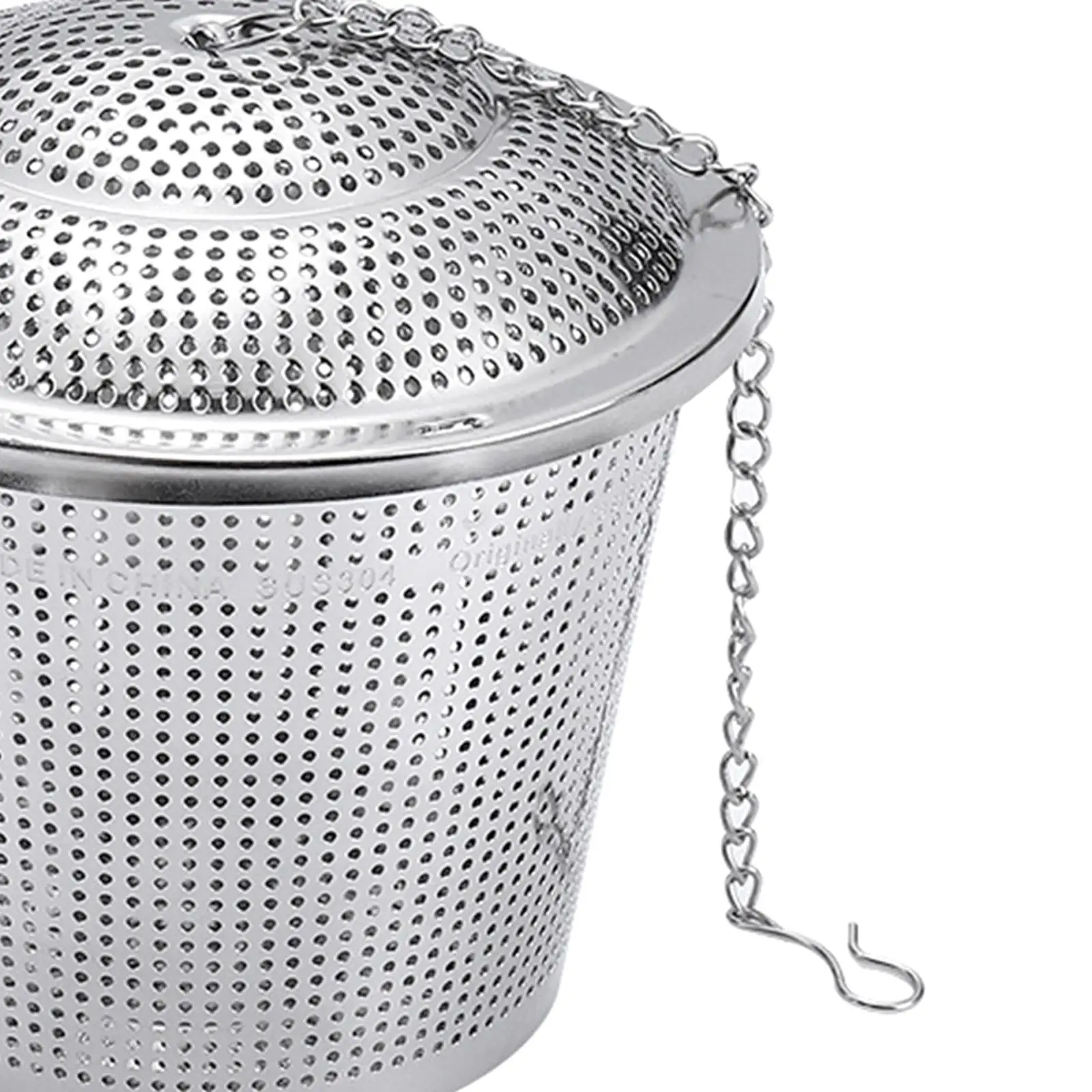 Tea Ball Infuser for Loose Leaf Stainless Steel with Extended Chain Hook Chained Lid Fine Mesh Spice Infuser for Stews Soup