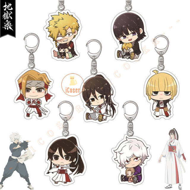 39 Types Anime Jigoku Raku Acrylic Keychain Hell's Paradise Gabimaru Aza  Chobei Pendant Keyring Jewelry