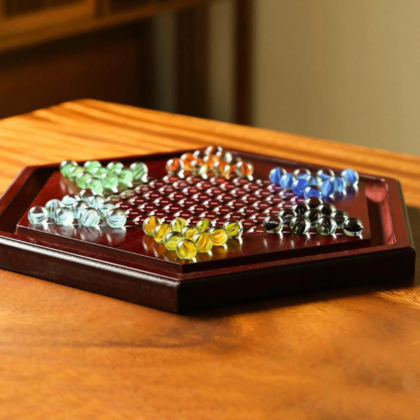 1Set Traditional Chinese Checkers Fine Multicolor Family Adults