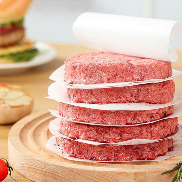 100 Pieces Hamburger Patty Paper Waxed Butcher Paper Sheet Non-stick  Parchment Paper Round Wax Paper for Patty Storing, - AliExpress