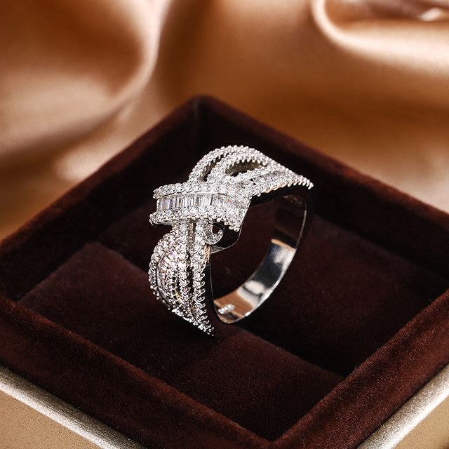 New Luxury Fashion Women 925 Silver Plated Wedding Party