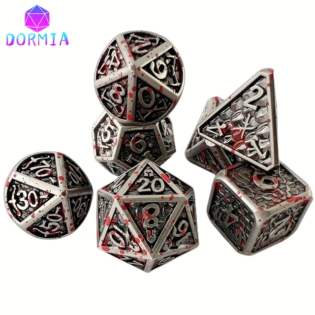 2023 New 7pcs/Set Dnd Metal Dice Set Dice Set Dragon RPG D&D Board Games  Dice Dnd Sex Polyhedral Dice D Dice Dadi Dados - AliExpress