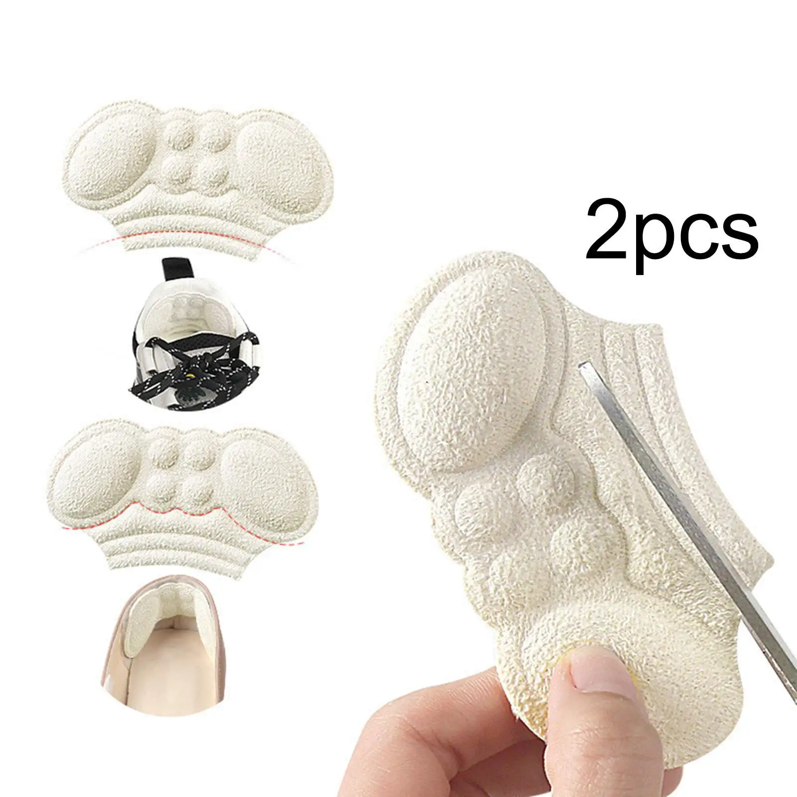 Foot Grips heel Pads Liner Cushions Self-adhesive for Loose Shoes Extra Thick