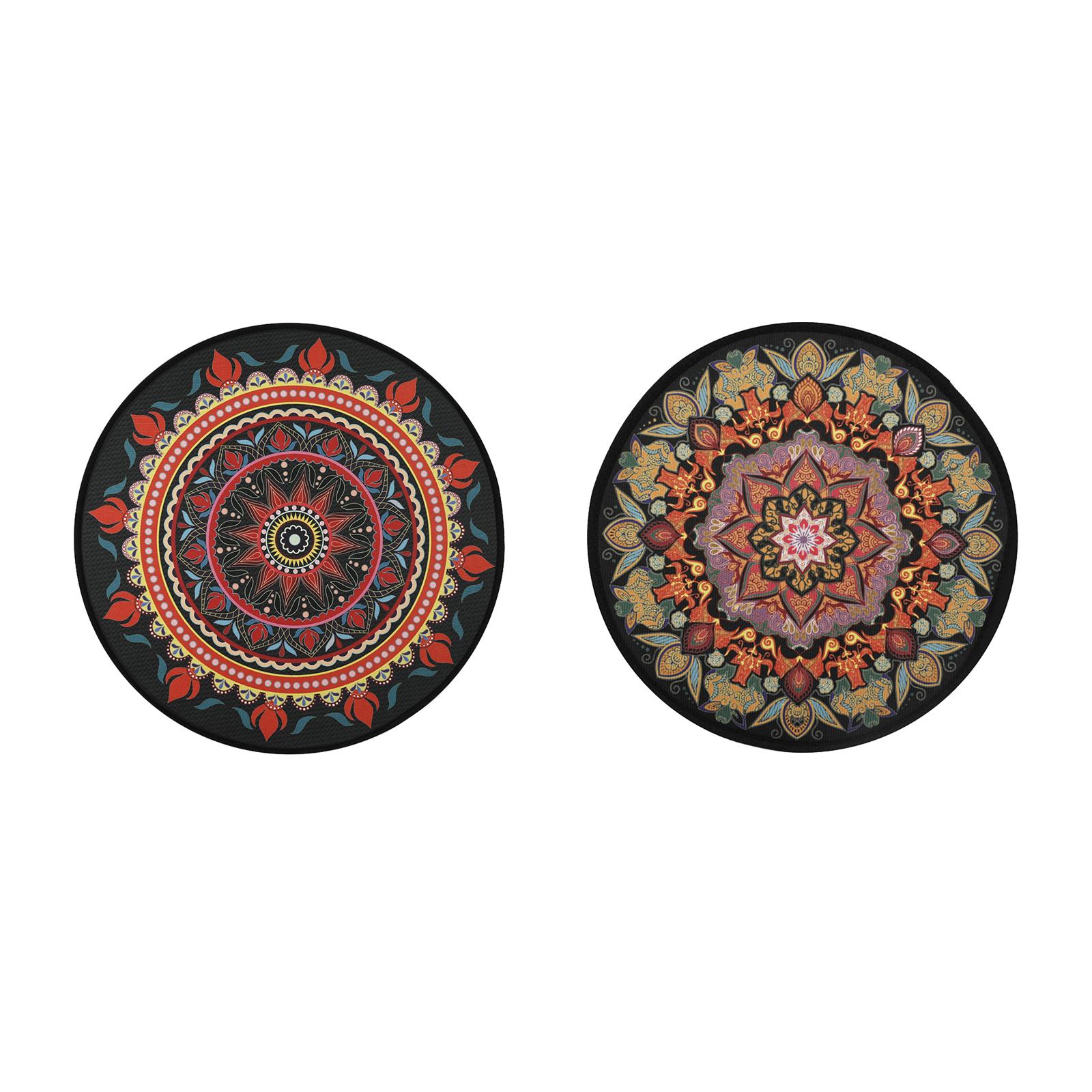 Mandala Pattern Round Yoga Floor Mat Meditation Mat Yoga Carpet Washable for Pilates Fitness Exercise