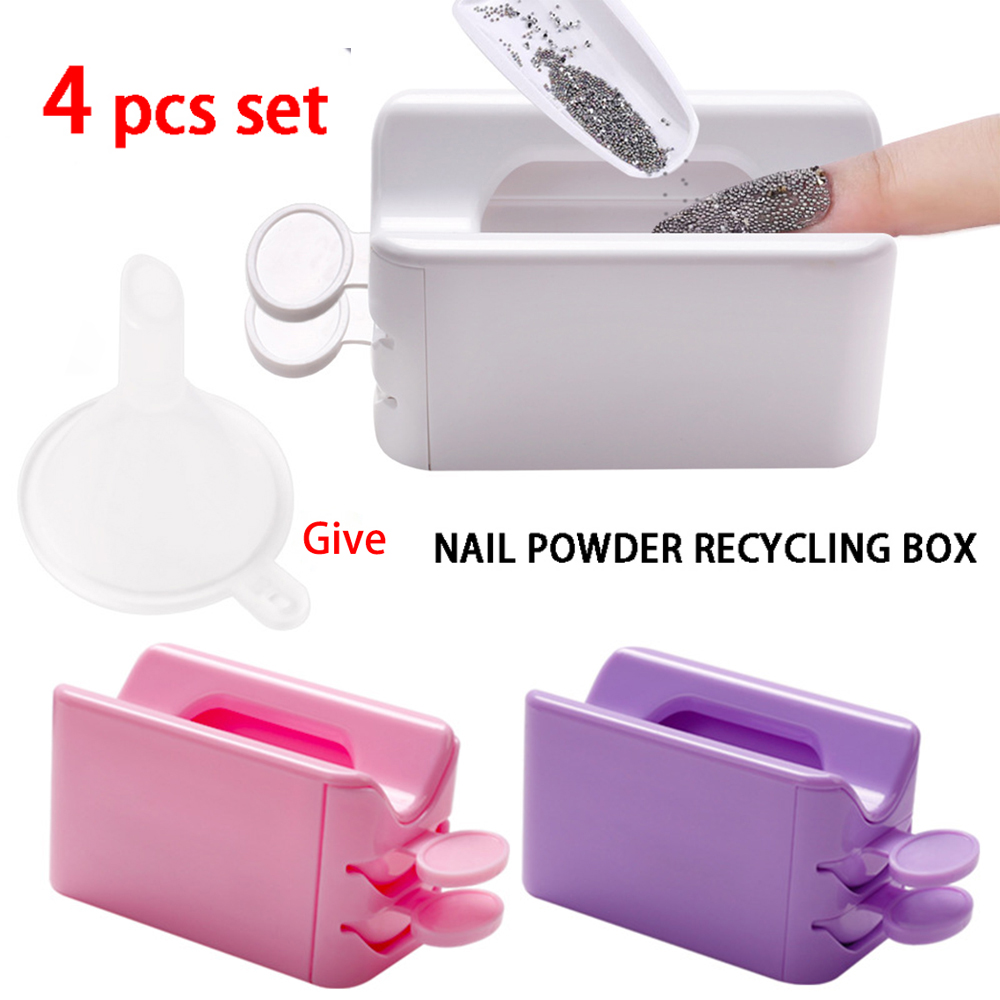 Best of Nail Art Dip Powder Recycling Container Double Layer French Box Dipping Manicure Glitter Sequins Drill Storage Tools Accessories Reviews & Tips