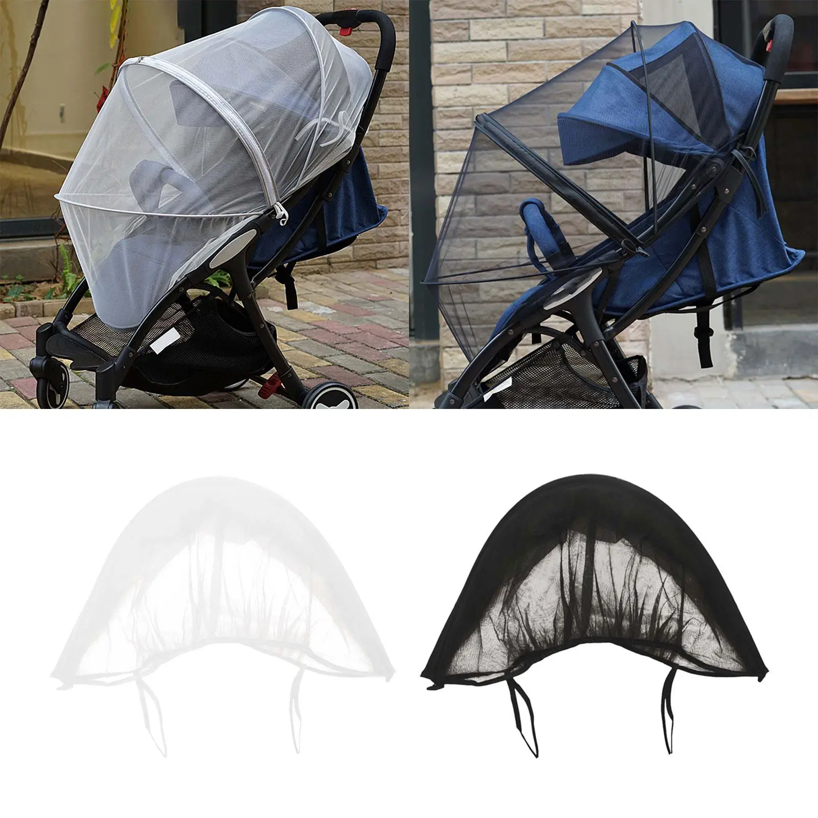 Universal Baby Stroller Mosquito Net Insect Shield Netting for Cot Strollers Durable Bug Net Sun Protection Jogging Stroller
