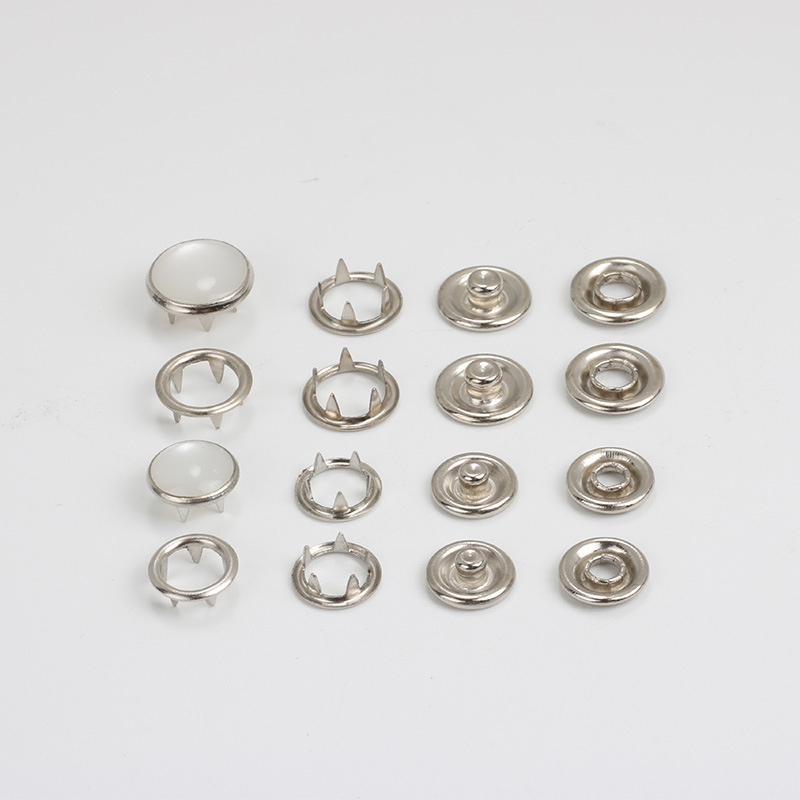 50/100Set 9,5 mm Metall-Zinken-Druckknopf, Druckknopf, Nieten, Verschlüsse, hohler Zinkenring für Kleidung, Kleidungsstücke, Nähen, Taschen, Schuhe – Detail 5